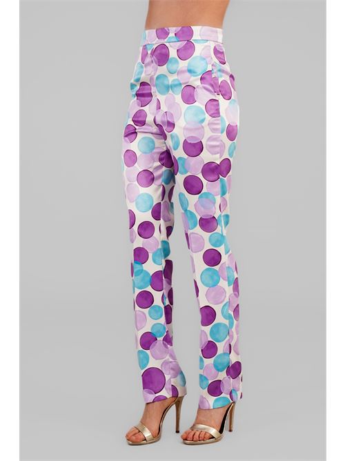 Pantalone in raso fantasia elmas phil | 011057FANTASIA